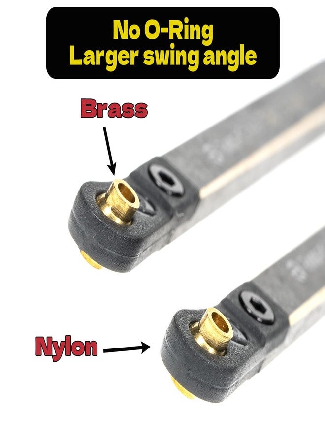 RampCrab High Clearance 4 Links Set for AX24, Brass Links Set, Upgrade Parts for AX24 XC-1, Axial 1/24 RC Crawler Car Upgrade Accessories, 8Pcs, Black Coating - Image 2